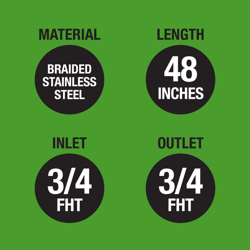Oatey Plumb Pak Washing Machine Discharge Hose, 3/4-In x 4-Ft