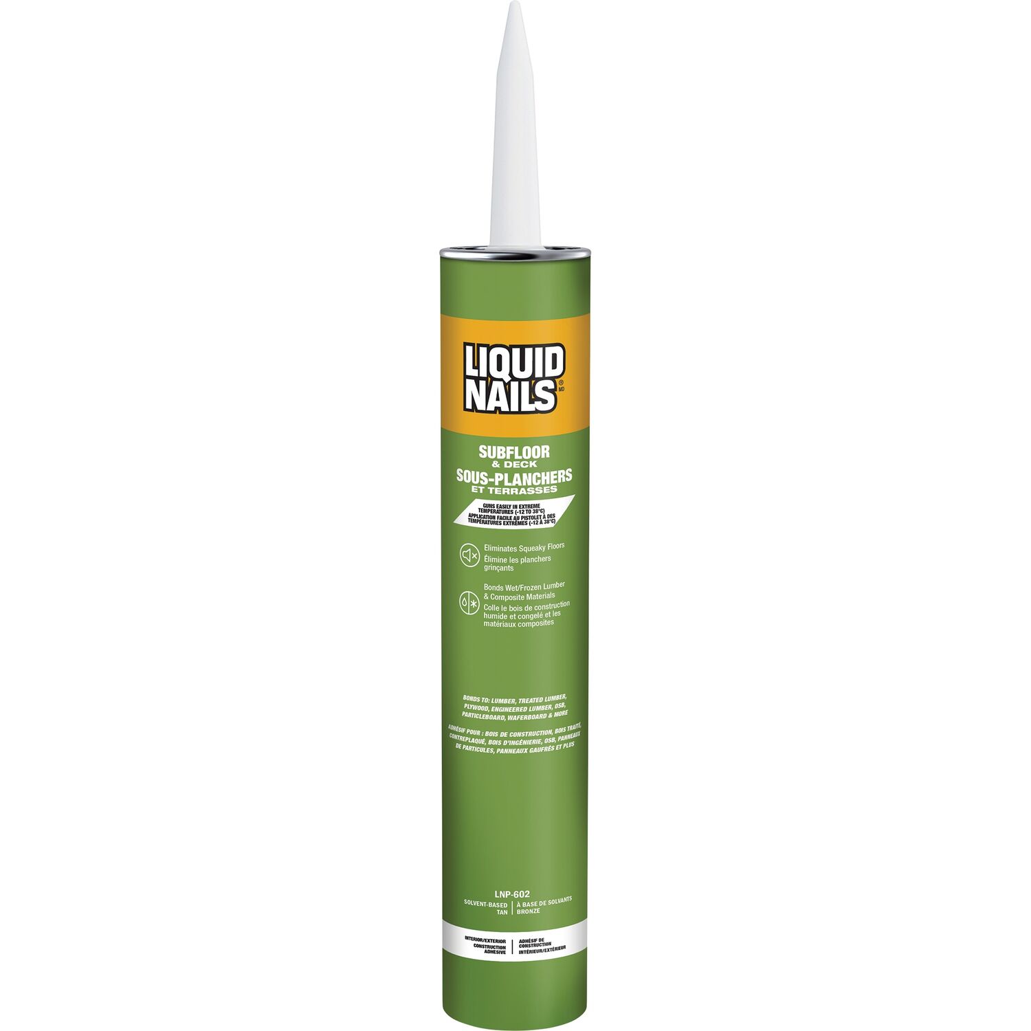 Liquid Nails Solvent Based Subfloor & Deck Interior/Exterior Construction Adhesive, 28-Oz