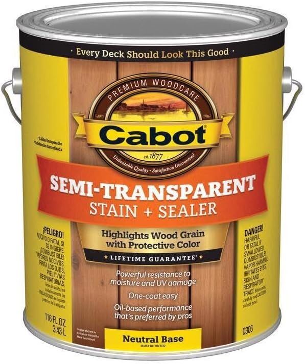 Cabot Semi-Transparent Stain + Sealer Natural, 1-Gal