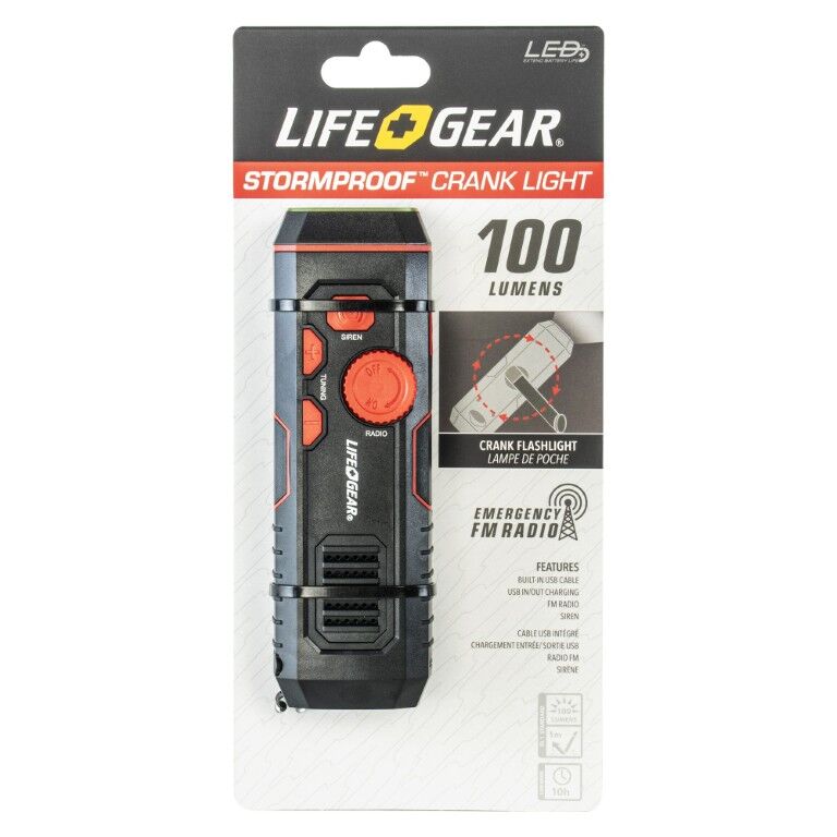 Dorcy Life+Gear 100 Lumen Stormproof Crank Radio Light