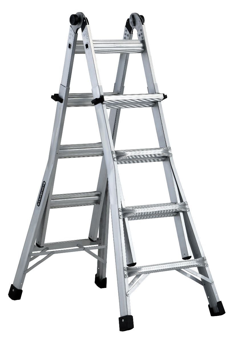 Louisville Ladder Aluminum Multipurpose Ladder, Type IA, Load Capacity 300-Lb, 17-Ft