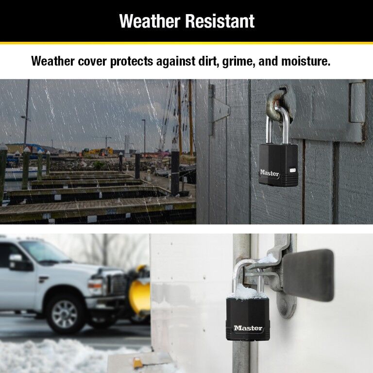 Master Lock Magnum Covered Laminated Steel Padlock, 1 7/8-In x 1 1/2-In, 2-Pk