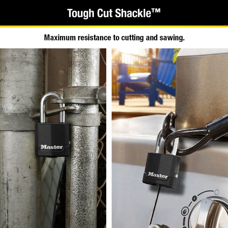 Master Lock Magnum Covered Laminated Steel Padlock, 1 7/8-In x 1 1/2-In, 2-Pk