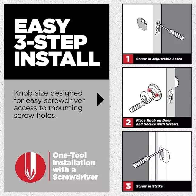 Kwikset Polo Knob Satin Nickel Keyed Door Knob
