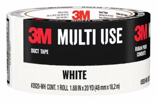 3M White Multi-Use Duct Tape, 1.88-In X 20-Yd