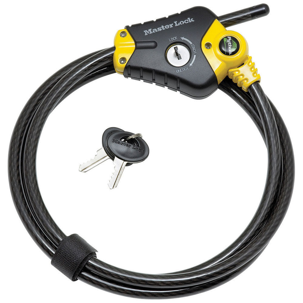 Master Lock Python Adjustable Locking Cable, 6-Ft X 3/8-In