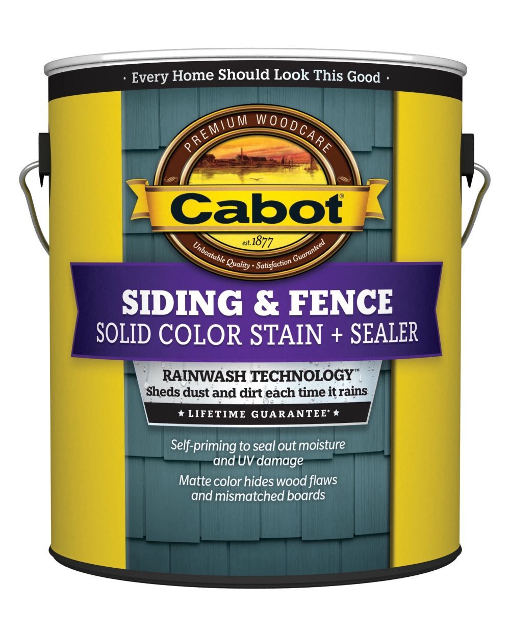 Cabot Siding & Fence White Base Solid Color Stain + Sealer, 1-Gal