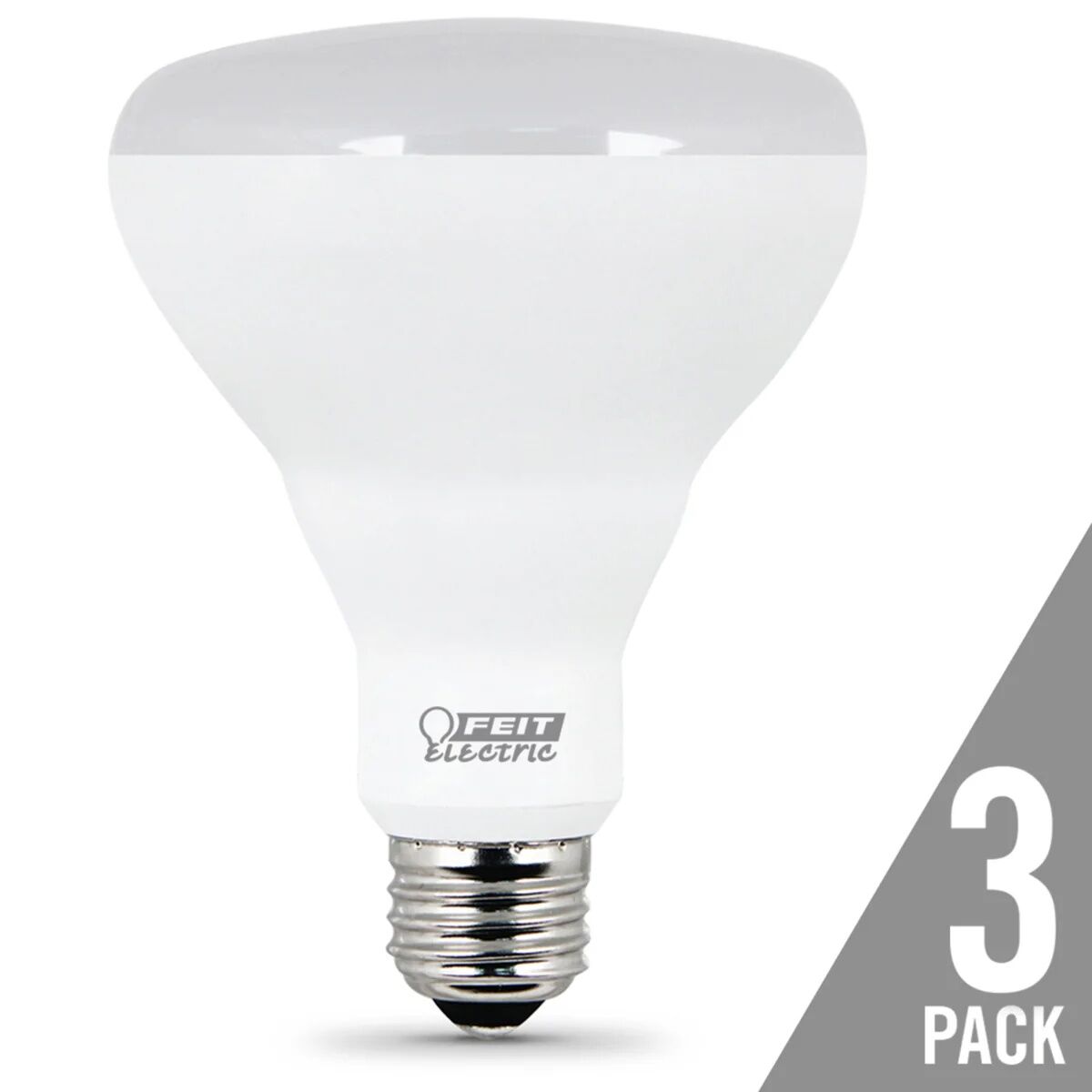 Feit Electric BR30 9.5 Watt Soft White Reflector LED Light Bulb, 3-Pk