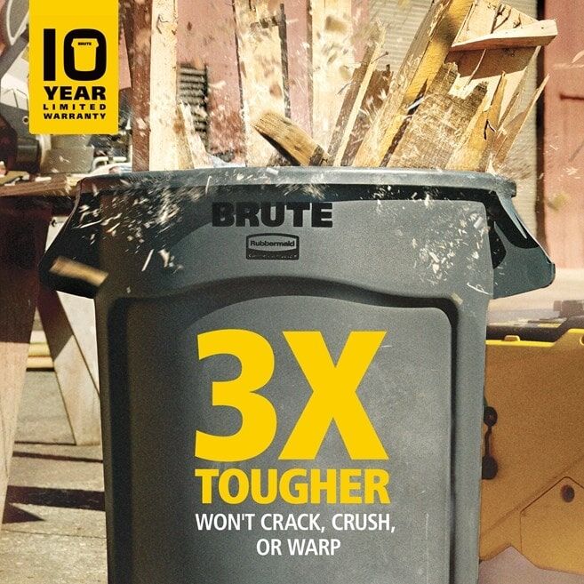 Rubbermaid Vented Brute Container, 32-Gal