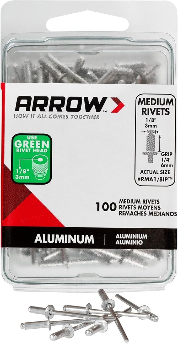 Arrow 1/8-In Pop Rivets, 100-Pk