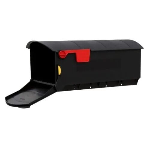Architectural Mailboxes Patriot Large Post Mount Black Mailbox, 9.5-In x 12 2/5-In x 21 3/10-In