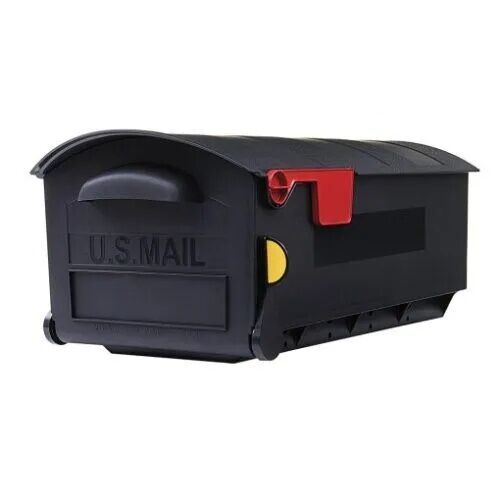 Architectural Mailboxes Patriot Large Post Mount Black Mailbox, 9.5-In x 12 2/5-In x 21 3/10-In