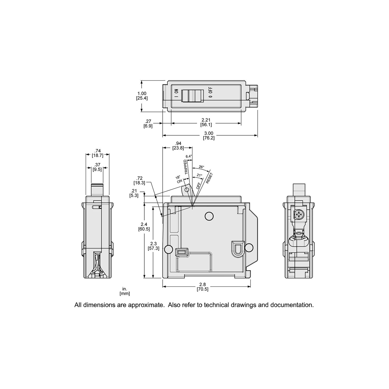 Square D Homeline Standard 1 Pole Mini Plug-In Circuit Breaker, 10 kA, 20-A, 120-V/240-V AC