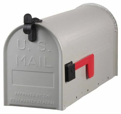 Gibraltar Rural Mailbox - Silver Gray, 8.75 in X 6.75 in X 19 in