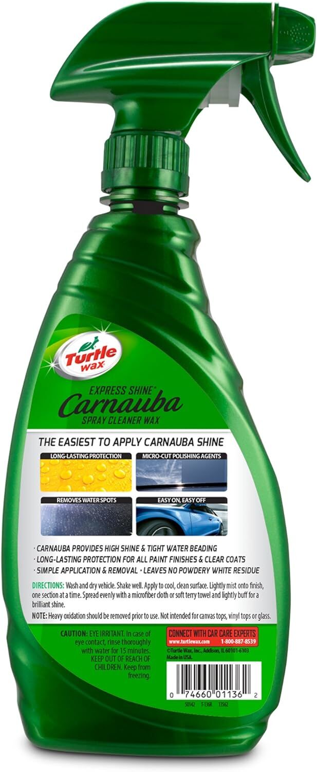 Turtle Wax Express Shine Spray Carnauba Car Wax, 16-Oz