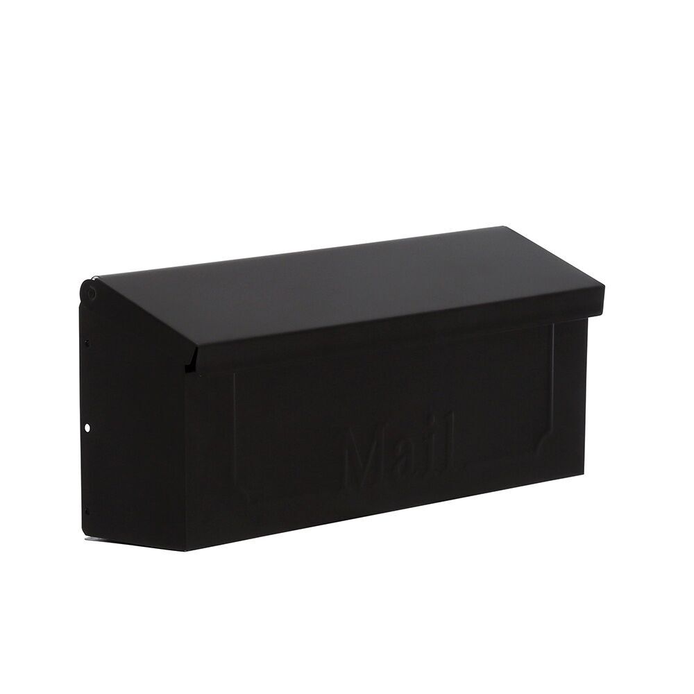 Architectural Mailboxes Black Townhouse Wall Mount Mailbox, 15 X 6 X 4-In
