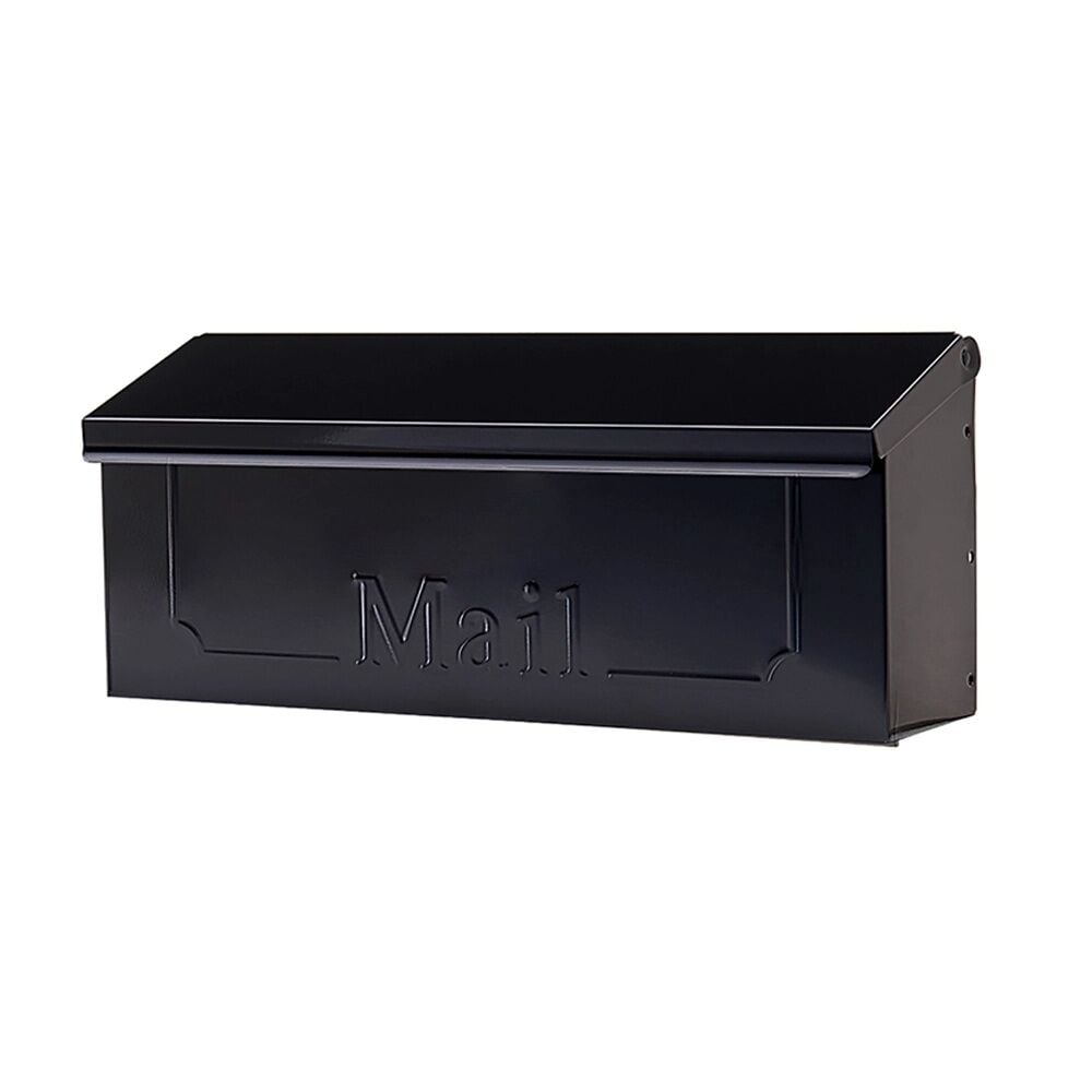Architectural Mailboxes Black Townhouse Wall Mount Mailbox, 15 X 6 X 4-In