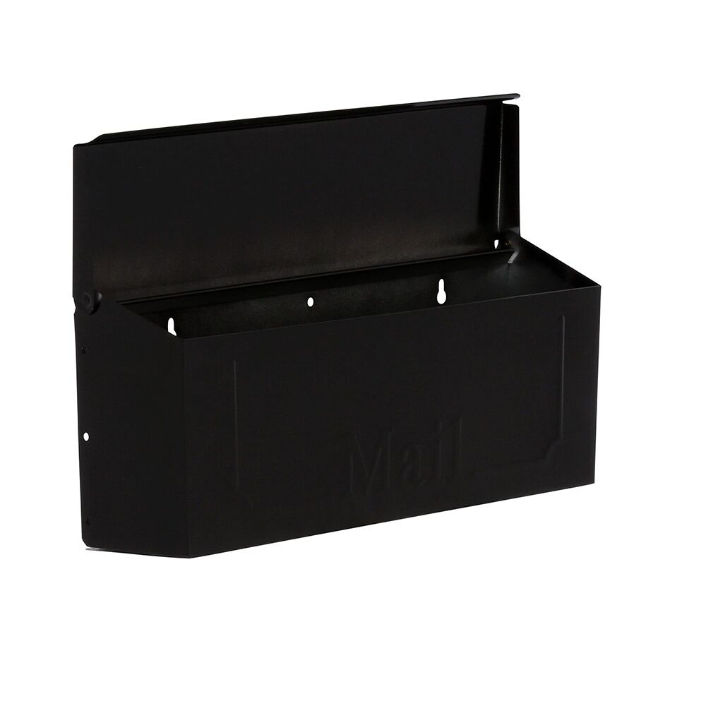 Architectural Mailboxes Black Townhouse Wall Mount Mailbox, 15 X 6 X 4-In