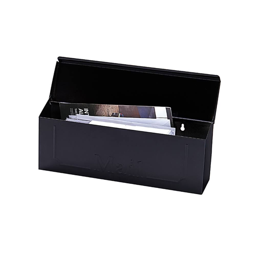 Architectural Mailboxes Black Townhouse Wall Mount Mailbox, 15 X 6 X 4-In