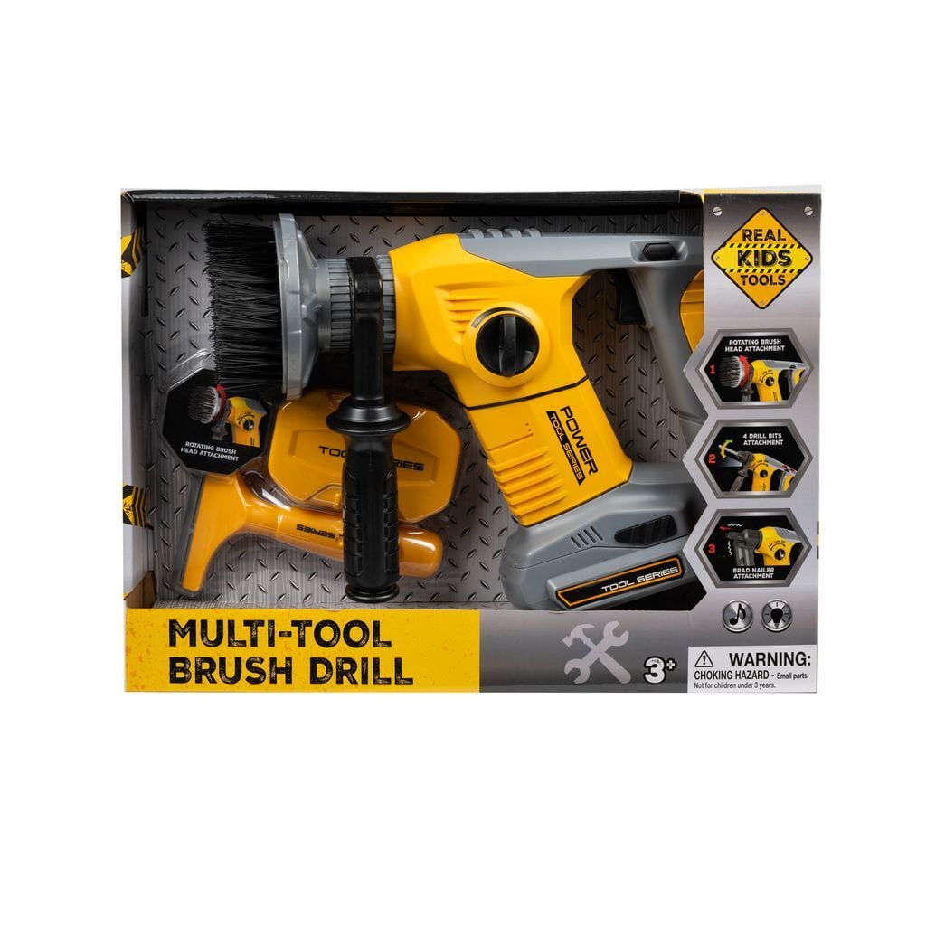 Real Kids Tools Pretend Multi-Tool Brush Drill