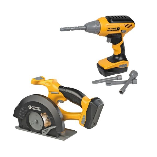 Real Kids Tools Power Tool Series Toy Circular Saw & Cordless Screwdriver Playset