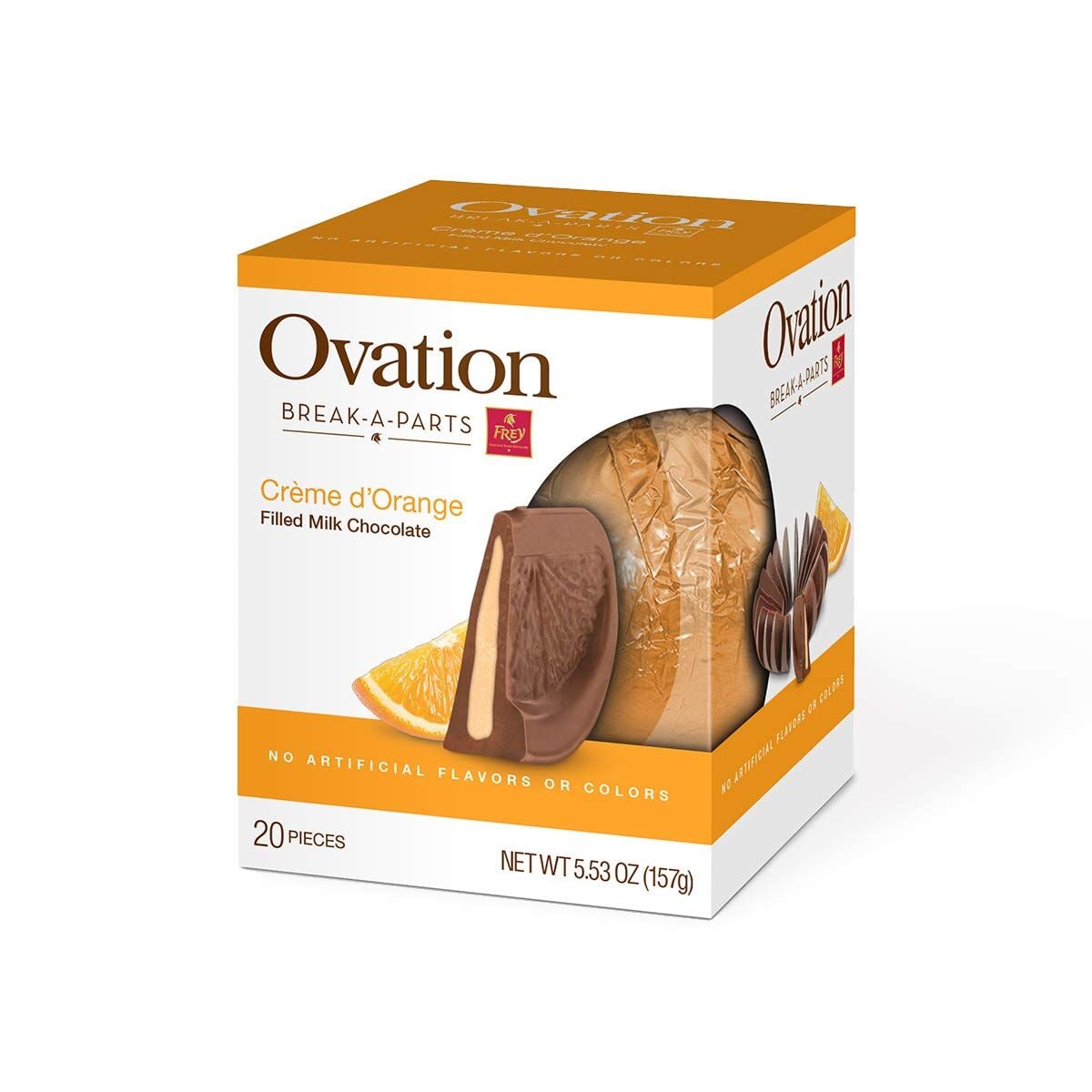 Ovation Break-A-Parts Crème D'Orange Filled Milk Chocolate, 5.53-Oz