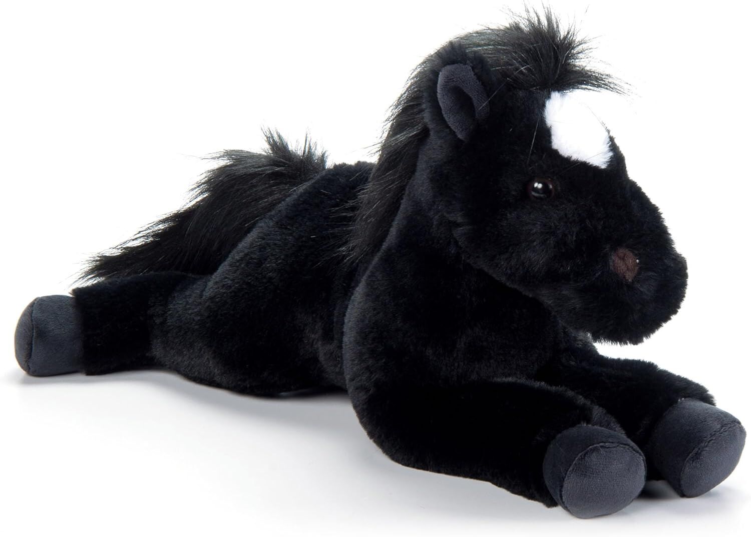 The Petting Zoo Wild Onez Black Horse Stuffed Animal, 16-In