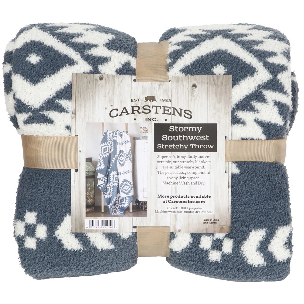 Carstens Inc. Stormy Southwest Stretchy Throw Blanket, 50-In x 60-In