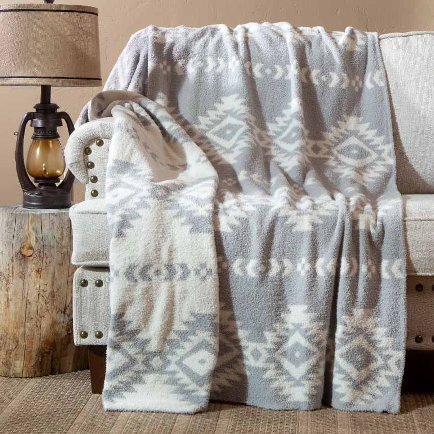 Carstens Inc. Hazy Grey Stretchy Throw Blanket, 50-In x 60-In