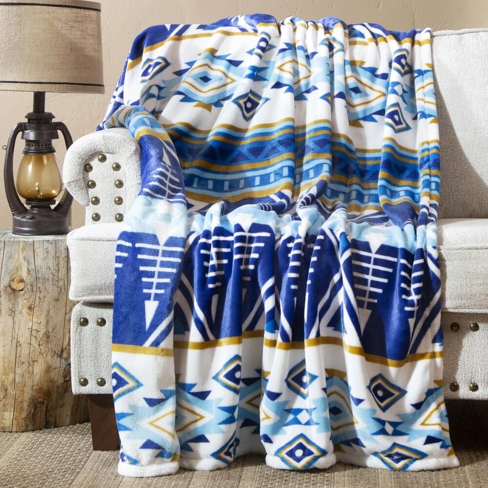 Carstens Inc. Open Sky Heavy Plush Throw Blanket, 54-In x 68-In