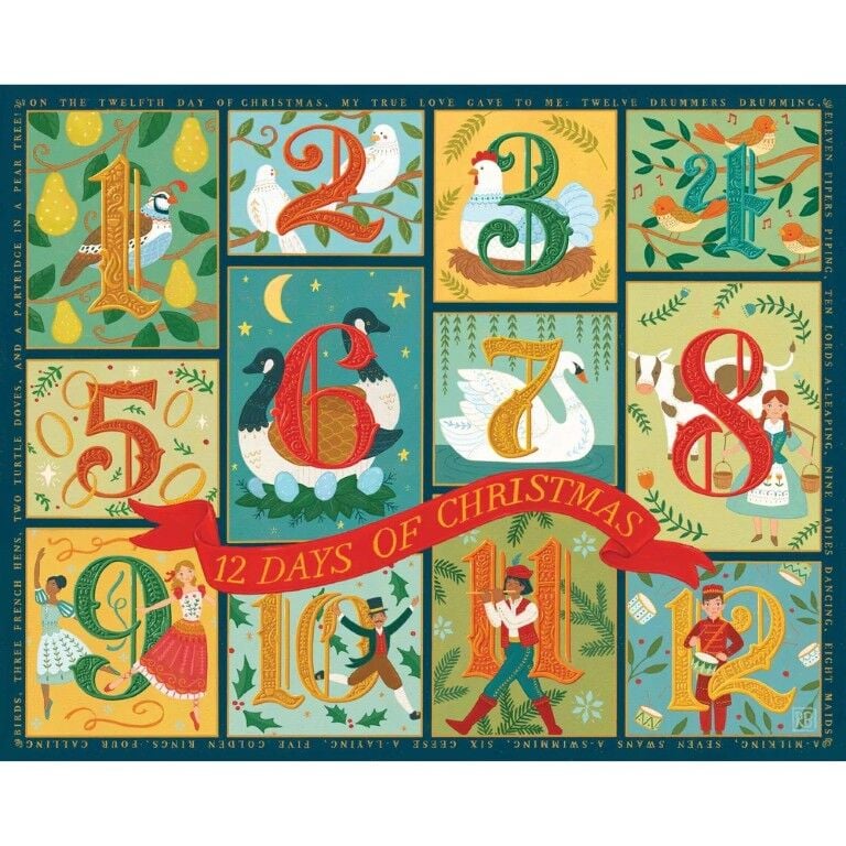 Boardwalk Puzzle Company 12 Days Of Christmas Puzzle, 500-Pc