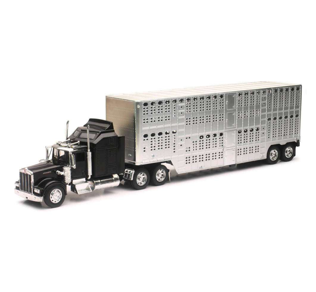 New Ray Kenworth W900 Pot Belly Livestock Truck Toy