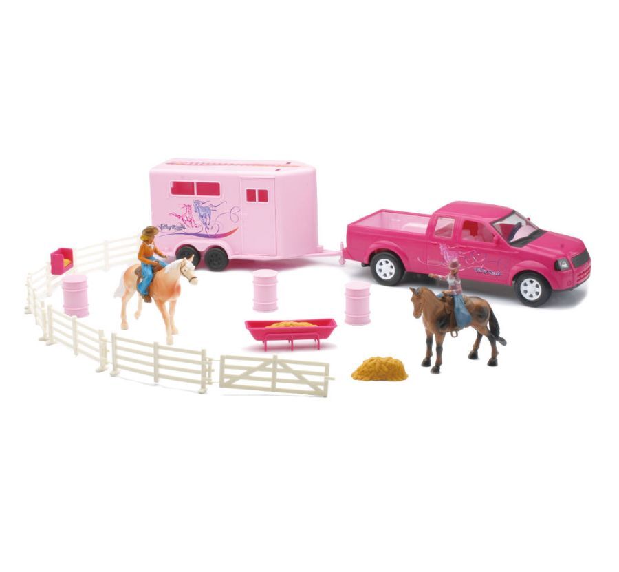 New Ray Pink Riding Academy Deluxe Toy Set