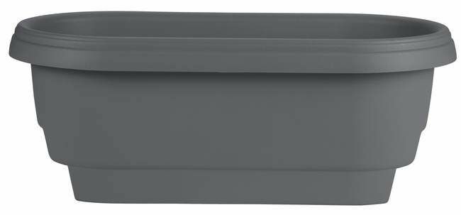 Bloem 24 in Deck Balcony Rail Planter - Charcoal Gray