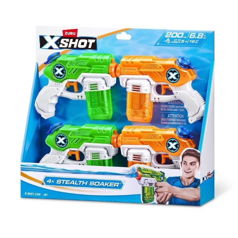Zuru Warfare Stealth Soaker Water Blaster, 4-Pk