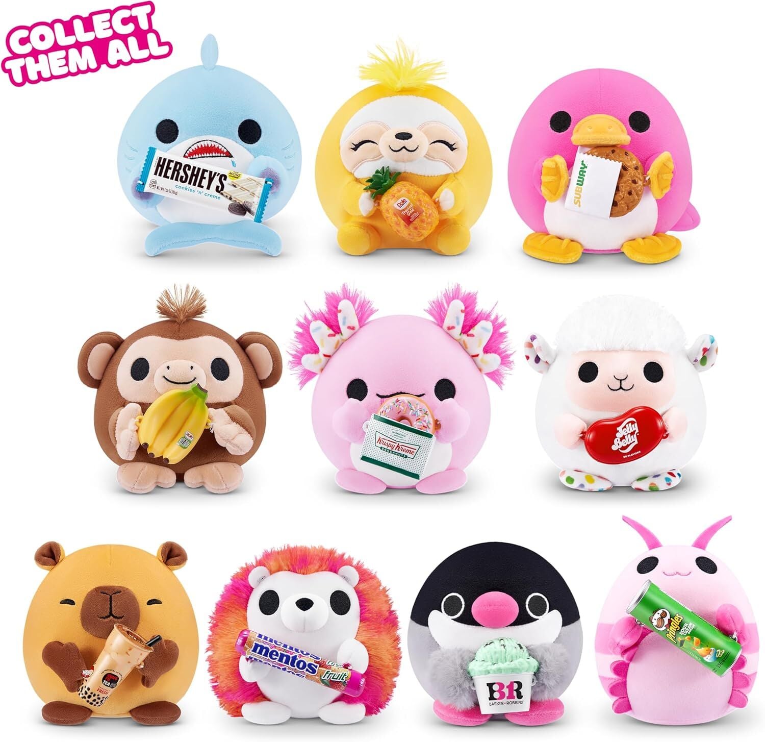 Zuru Snackles Random Surprise Snackle Plush With Snack, 14-In