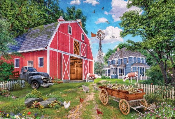 Eurographics Family Barn Tin Puzzle, 550-Pc