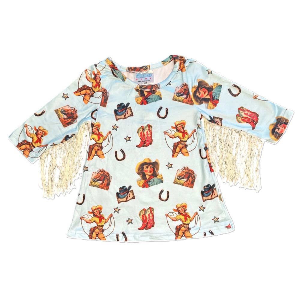 Shea Baby Girl's Vintage Cowgirl Fringe Dress