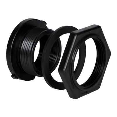 Norwesco Double Threaded Polypropylene Fitting, 2-In