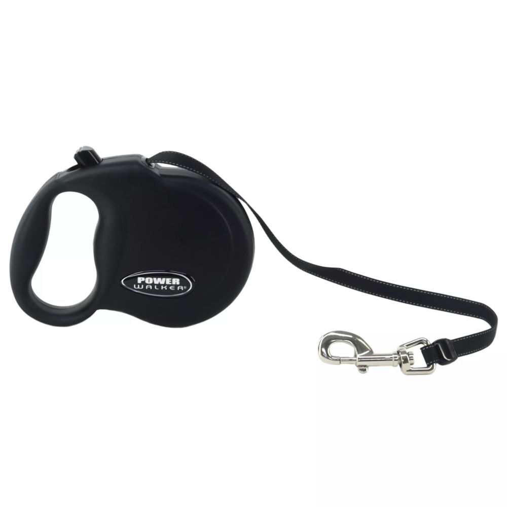 Power Walker Black Large Retractable Dog Leash, 16-Ft