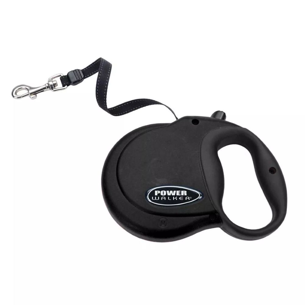 Power Walker Black X-Small Retractable Dog Leash, 16-Ft