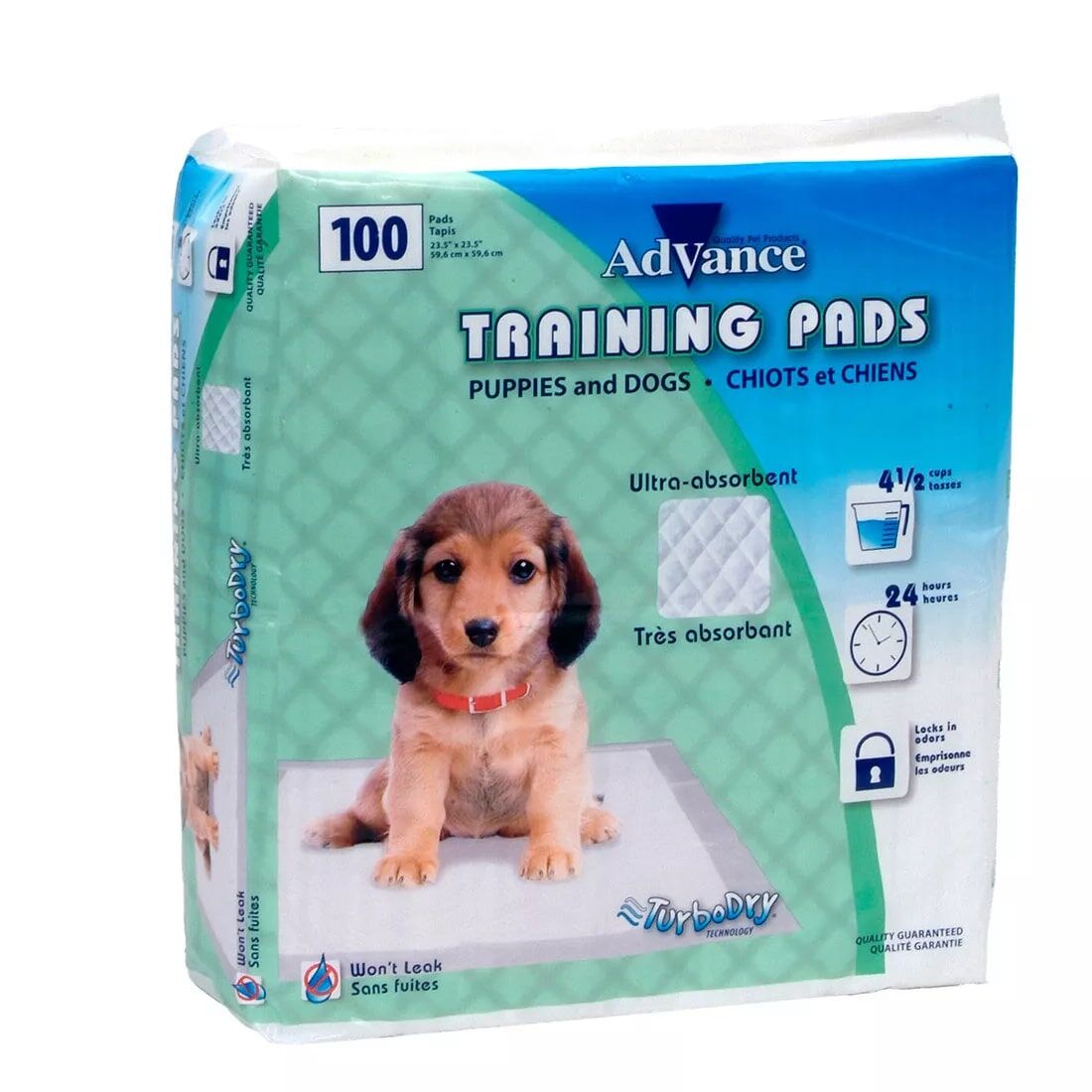 Advance Dog Training Pads with Turbo Dry Technology, 100-Pk