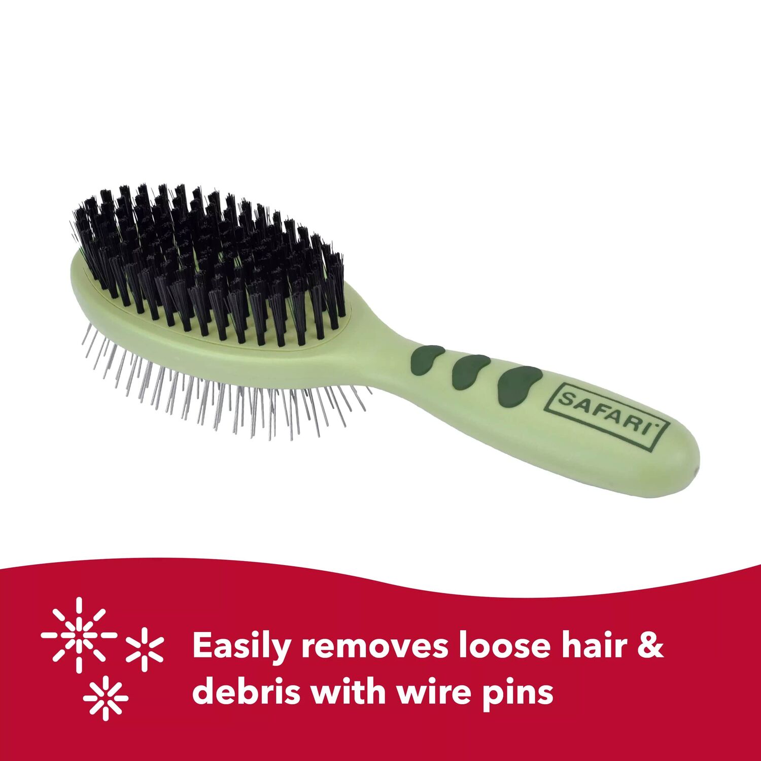 Safari Large Pin and Bristle Combo Dog Brush, Large