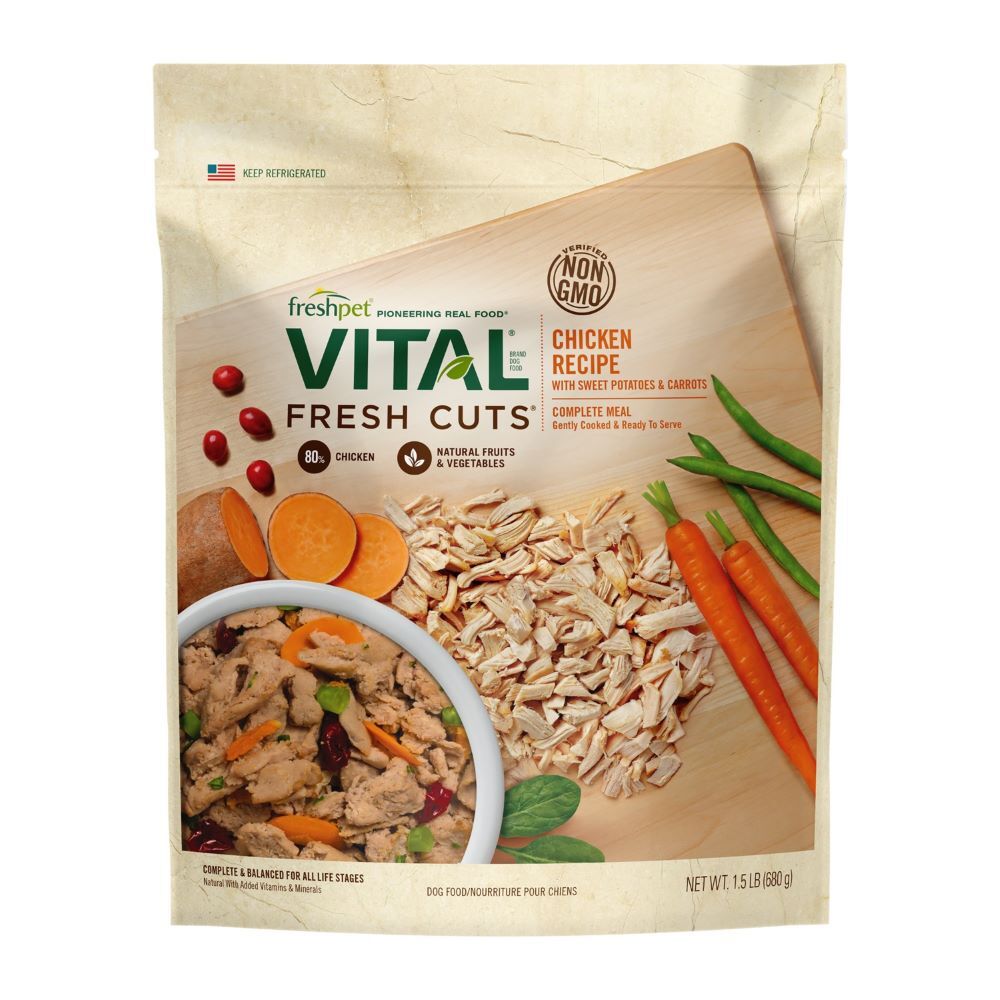 Freshpet Vital Fresh Cuts Chicken Recipe with Sweet Potatoes & Carrots Dog Food, 4.5-Lb