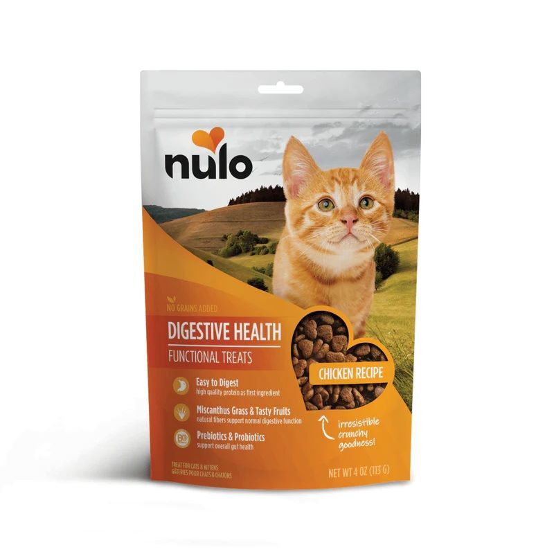 Nulo Digestive Health Chicken Recipe Functional Crunchy Cat Treats, 4-Oz