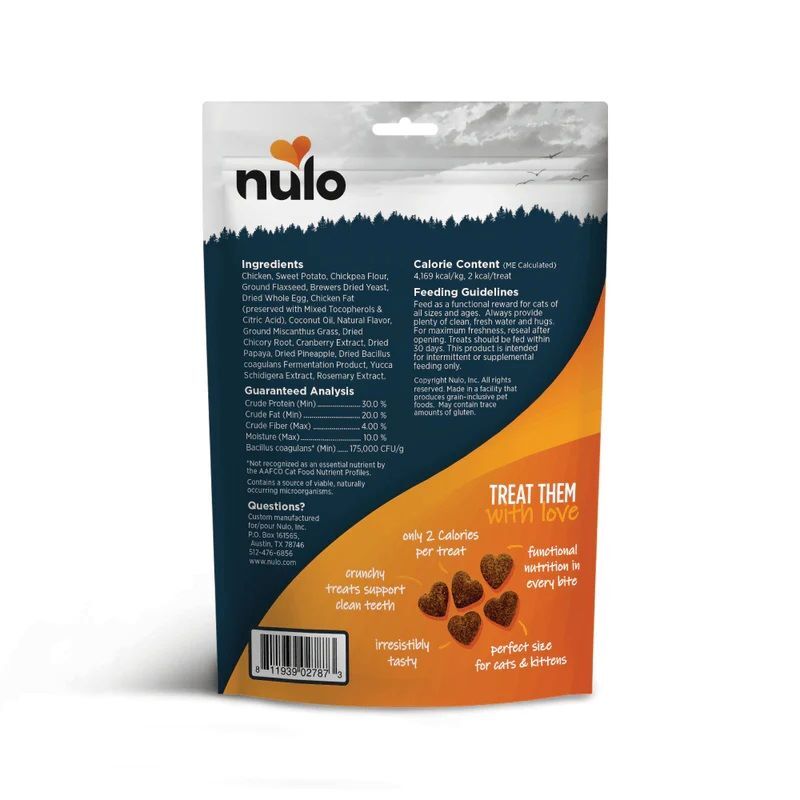 Nulo Digestive Health Chicken Recipe Functional Crunchy Cat Treats, 4-Oz