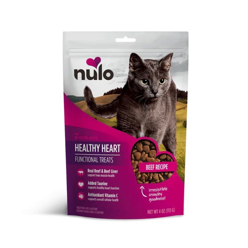Nulo Healthy Heart Beef Recipe Functional Crunchy Cat Treats, 4-Oz