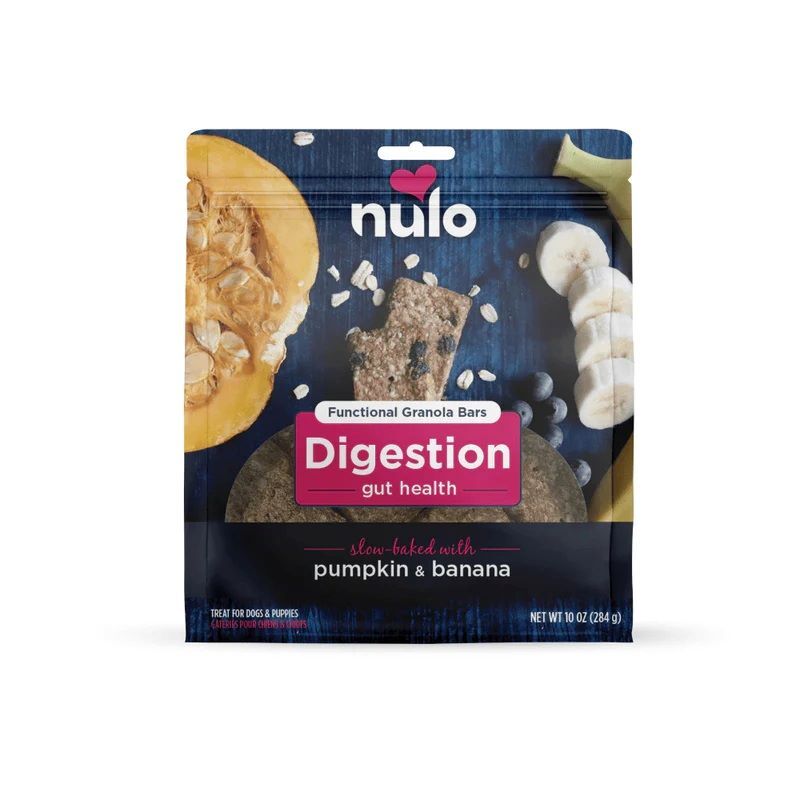 Nulo Digestion Gut Health Functional Granola Bars For Dogs, 10-Oz