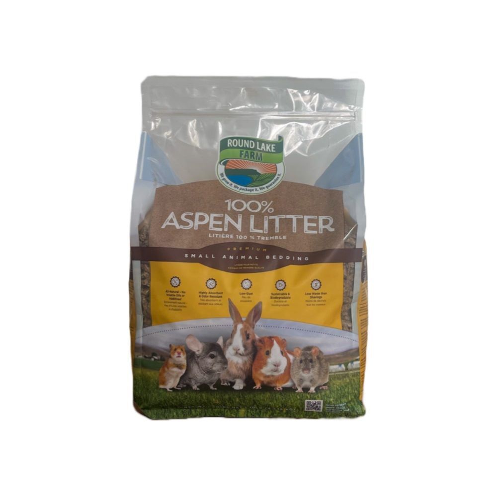 Round Lake Farm Aspen Litter Bedding, 10-Lb