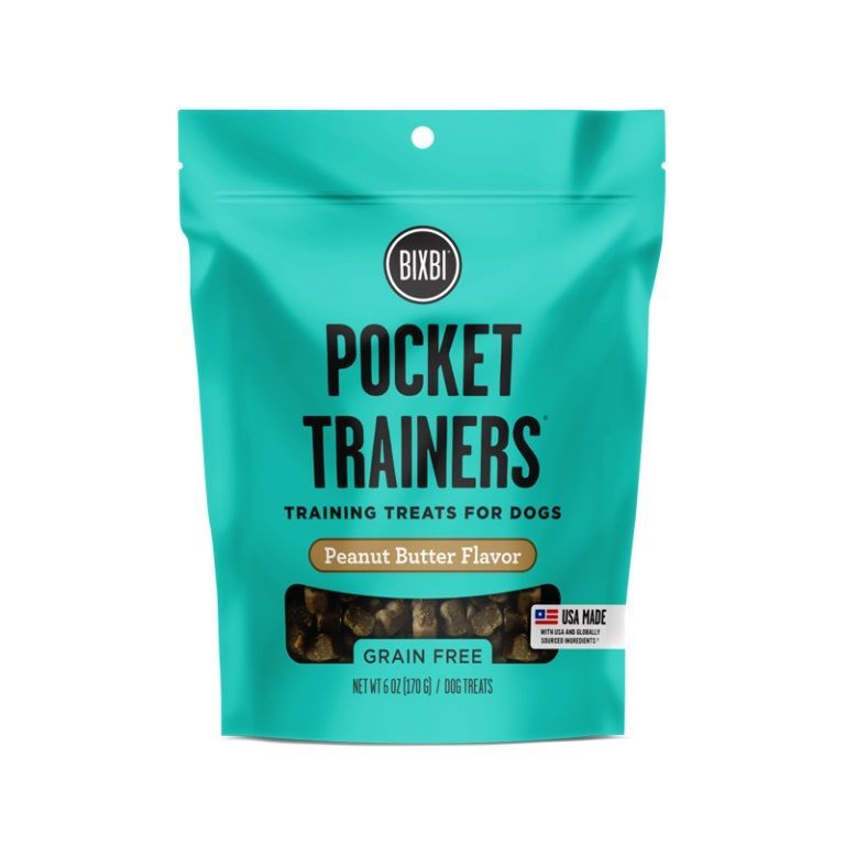 BIXBI Pocket Trainers Peanut Butter Dog Treats, 6-Oz